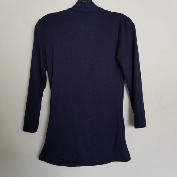 41 Hawthorn Henri Surplice Wrap Ruched Knit Top XS - Picture 4 of 11